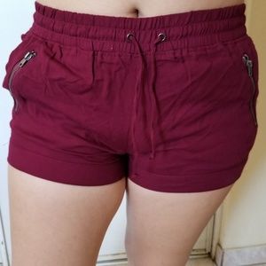 Burgundy Forever 21 shorts